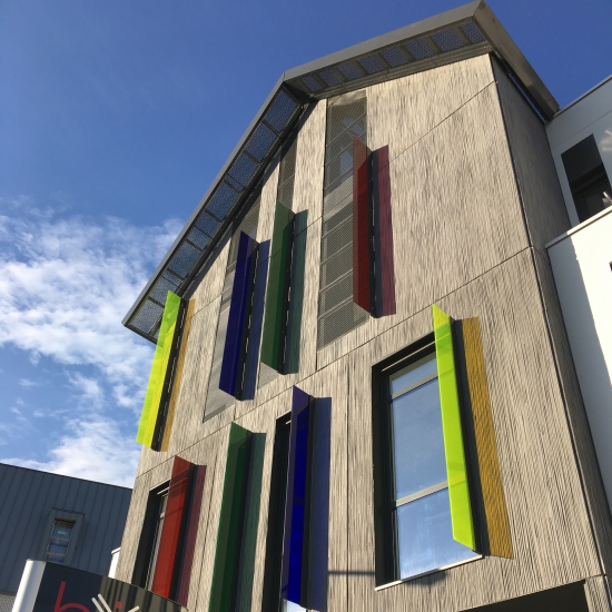 Bio cube : laboratoires salles de cours université de Tours réalisation par le cabinet d'architectes Boille et associés