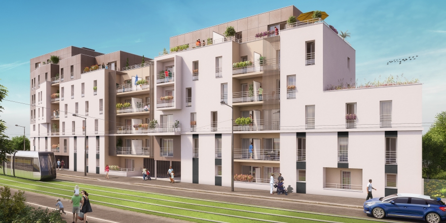 Réalisation de logements collectifs neufs à Tours par les architectes Boille et associés